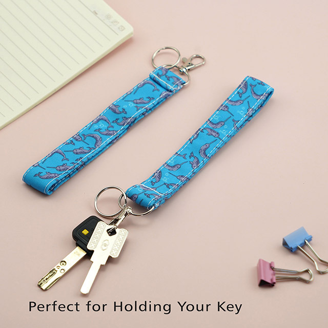 Narwhal Gifts Lanyard Key Lanyard ID Badge Holder Cute Lanyard Lanyards for Women ID Holder Cotton Fabric Preschool Lanyard
