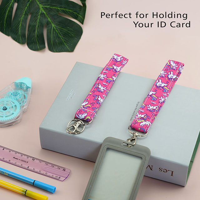 Unicorn Gifts Lanyard Key Lanyard ID Lanyard Cute Lanyard Cute Lanyards ID Holder Cotton Fabric Preschool Lanyard Teacher Gift