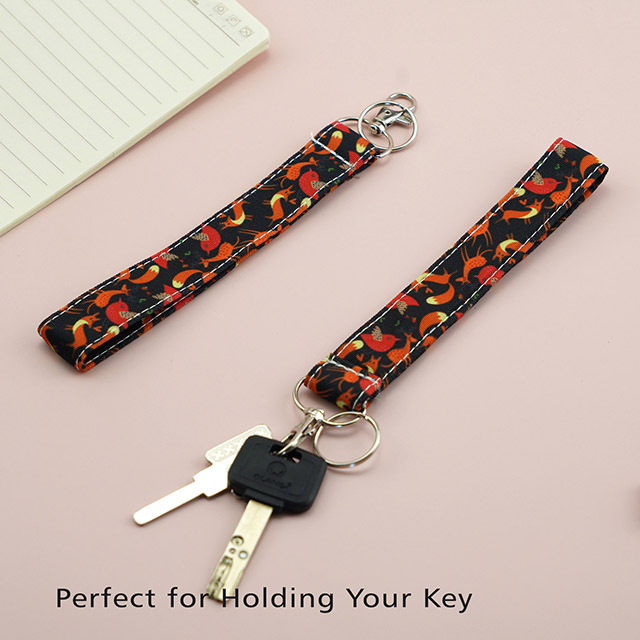 Fox Gifts Lanyard Keychain Lanyard for Women ID Badge Holder Keychain Lanyard Lanyards ID Holder Cotton Fabric Preschool Lanyard