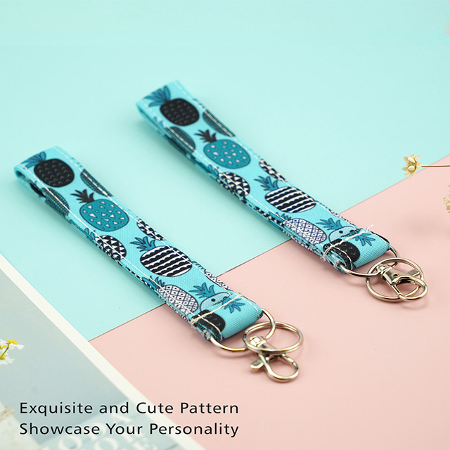 Pineapple Gifts Lanyard Keychain Lanyard for Women Lanyards for Women ID Badge Holder Key Lanyard ID Holder Cotton Fabric Preschool Lanyard