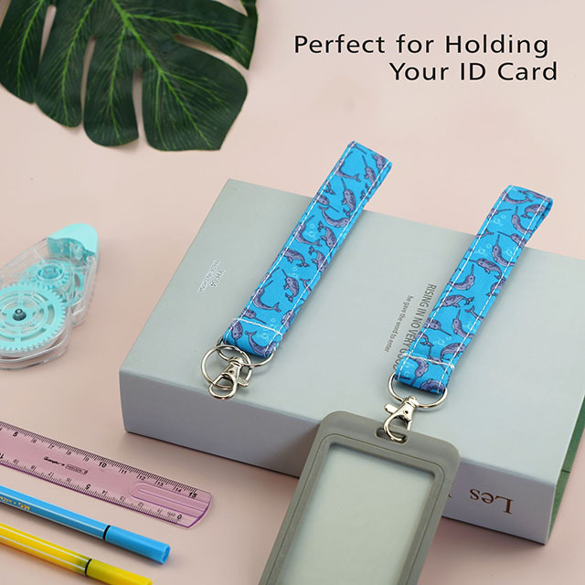 Narwhal Gifts Lanyard Key Lanyard ID Badge Holder Cute Lanyard Lanyards for Women ID Holder Cotton Fabric Preschool Lanyard