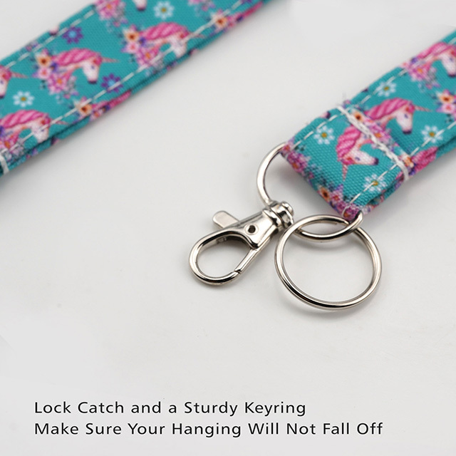 Unicorn Gifts Lanyard Lanyard Keychain Teacher Lanyard Key Lanyard Lanyards for Women ID Holder Cotton Fabric Preschool Lanyard Teacher Gift Coworker