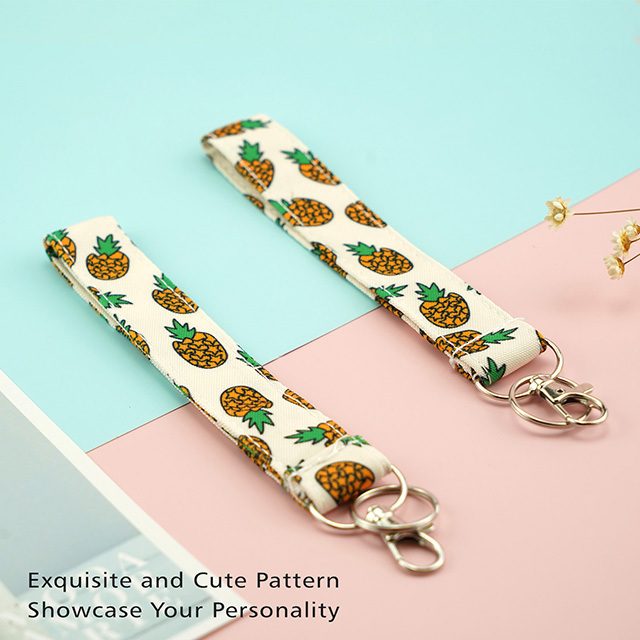 Pineapple Gifts Lanyard ID Badge Holder Lanyards Lanyards for Women Lanyard Keychain Key Lanyard ID Holder Cotton Fabric Preschool Lanyard Teacher Gif