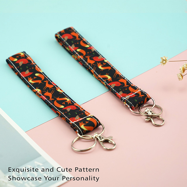 Fox Gifts Lanyard Keychain Lanyard for Women ID Badge Holder Keychain Lanyard Lanyards ID Holder Cotton Fabric Preschool Lanyard