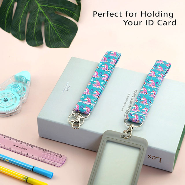 Unicorn Gifts Lanyard Lanyard Keychain Teacher Lanyard Key Lanyard Lanyards for Women ID Holder Cotton Fabric Preschool Lanyard Teacher Gift Coworker