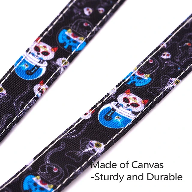 Day of The Dead Cats Gifts Lanyard ID Holder Cotton Fabric Preschool Lanyard Teacher Gift Coworker Gift for Her Boss