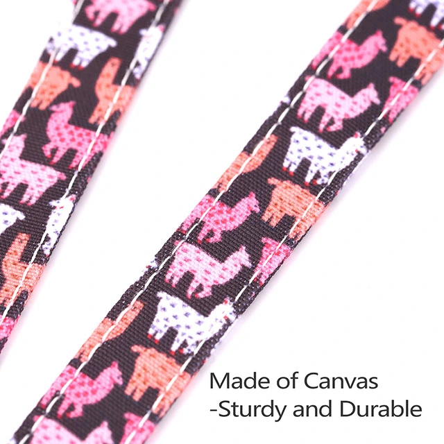 Llama Gifts Key Lanyard ID Badge Holder ID Lanyard Lanyard Keychain ID Holder Cotton Fabric Preschool Lanyard Teacher Gift