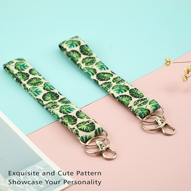 Tropical Tree Leaves Gifts Lanyard Lanyard Keychain Lanyards for Women Teacher Lanyard ID Lanyard ID Holder Cotton Fabric