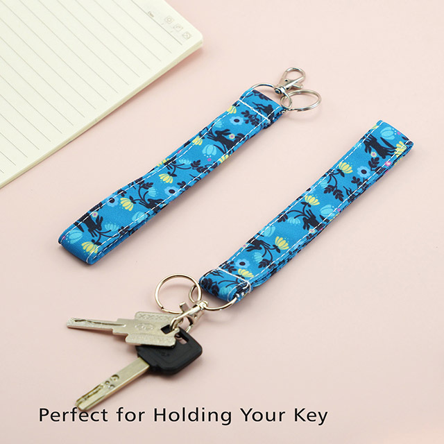 Tropical Flower Gifts Lanyard ID Badge Holder ID Badge Holder Keychain Lanyard for Women ID Holder Cotton Fabric