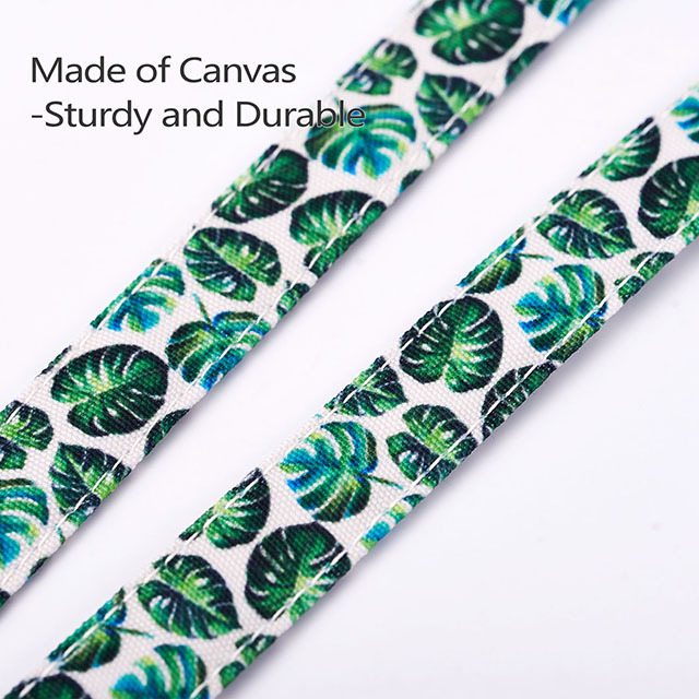 Tropical Leaves Lanyard ID Holder Cotton Fabric Preschool Lanyard Teacher Gift Coworker Gift for Her Boss