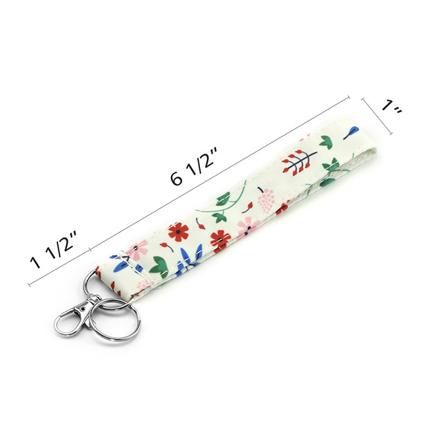 Tropical Flower Gifts Lanyard Lanyards for Women ID Badge Holder Lanyard Keychain ID Holder Cotton Fabric