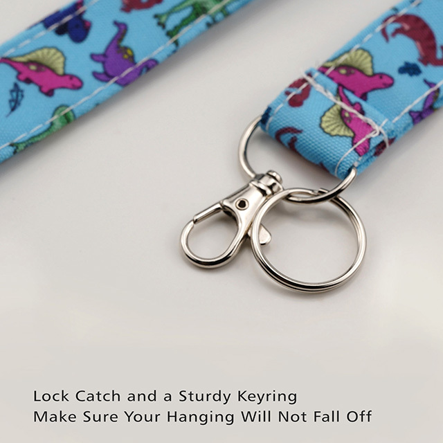 Dinosaur Gifts Lanyard Lanyards Cute Lanyards Lanyard Keychain Key Lanyard Keychain Lanyard for Women ID Holder Cotton Fabric