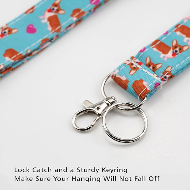 Corgi Dog Cute Gifts Lanyard Teacher Lanyard Cute Lanyard ID Badge Holder Lanyards ID Badge Holder ID Holder Cotton Fabric