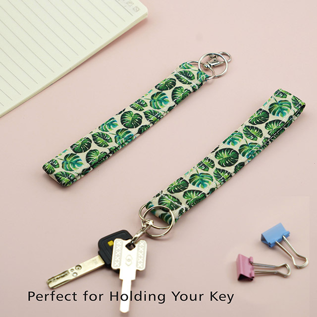 Tropical Tree Leaves Gifts Lanyard Lanyard Keychain Lanyards for Women Teacher Lanyard ID Lanyard ID Holder Cotton Fabric