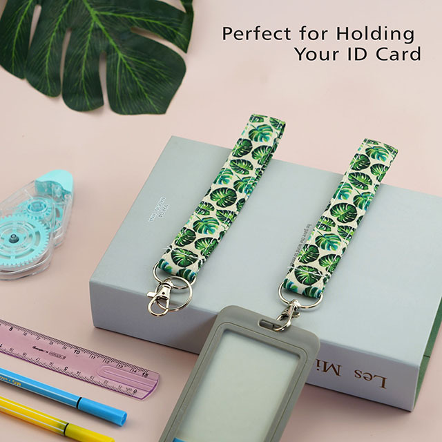 Tropical Tree Leaves Gifts Lanyard Lanyard Keychain Lanyards for Women Teacher Lanyard ID Lanyard ID Holder Cotton Fabric