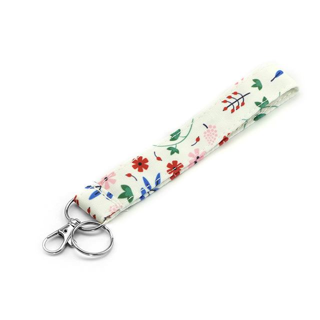 Tropical Flower Gifts Lanyard Lanyards for Women ID Badge Holder Lanyard Keychain ID Holder Cotton Fabric