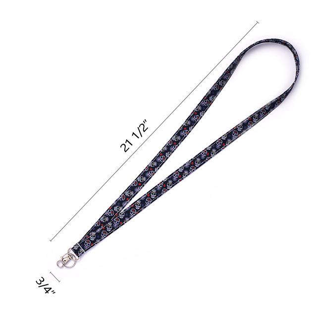 Sugar Skull Gift Lanyard ID Holder Cotton Fabric Preschool Lanyard Teacher Gift Coworker Gift for Her Boss