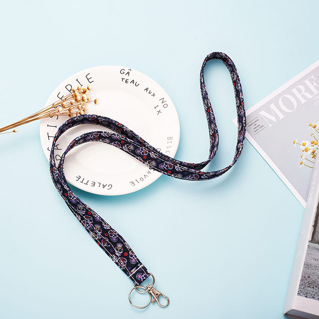 Sugar Skull Gift Lanyard ID Holder Cotton Fabric Preschool Lanyard Teacher Gift Coworker Gift for Her Boss