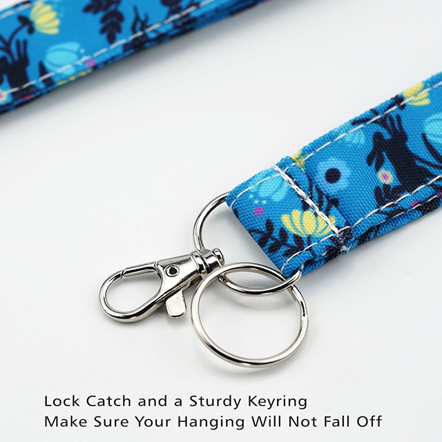Tropical Flower Gifts Lanyard ID Badge Holder ID Badge Holder Keychain Lanyard for Women ID Holder Cotton Fabric