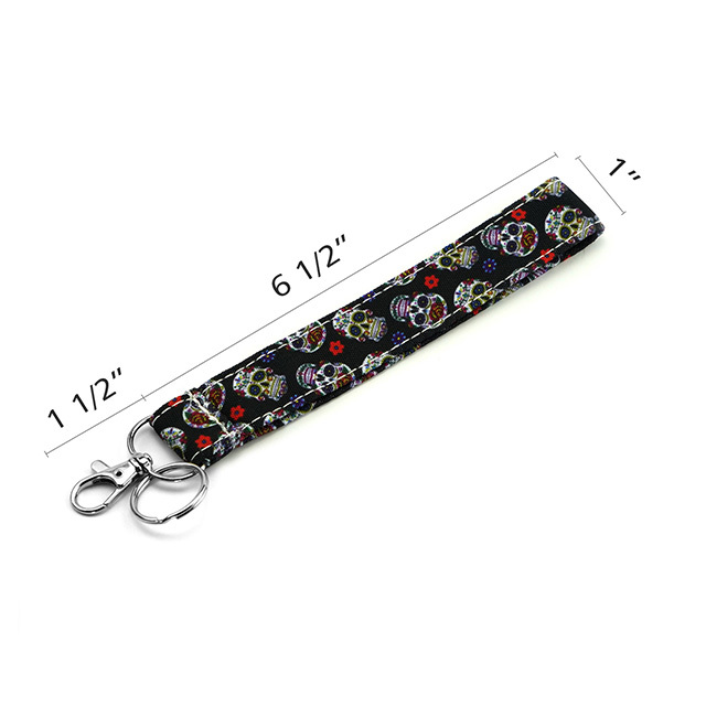 Sugar Skull Gifts Lanyard Cute Lanyard ID Badge Holder Cute Lanyards Lanyards for Women ID Holder Cotton Fabric