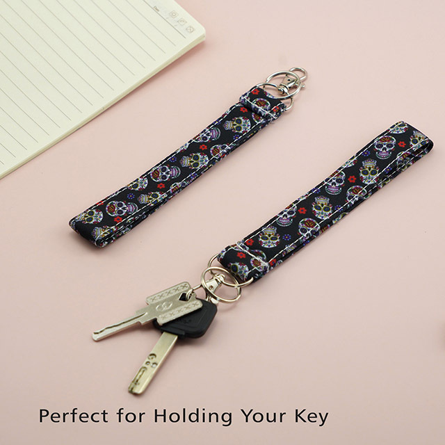 Sugar Skull Gifts Lanyard Cute Lanyard ID Badge Holder Cute Lanyards Lanyards for Women ID Holder Cotton Fabric