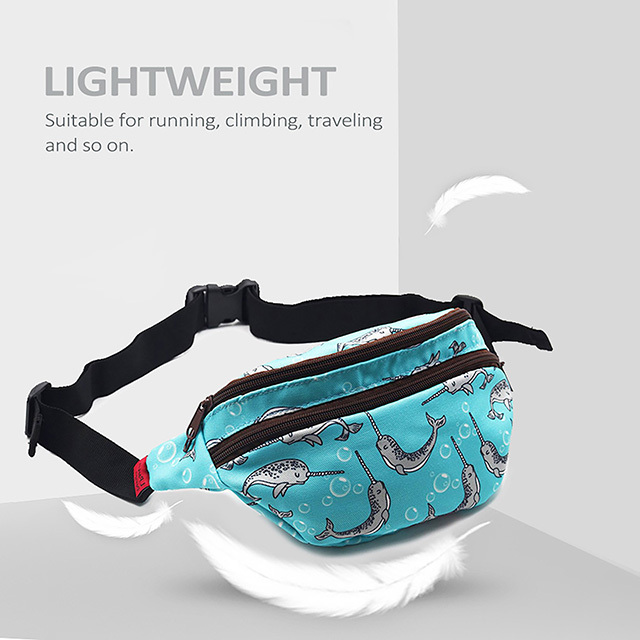 Narwhal Gifts Idear Fanny Pack Hip Waist Canvas Bum Belt Hip Pouch Bags