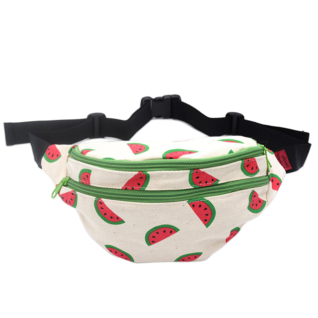Fanny Pack Watermelon Hip Bag Waist Bag Canvas Bum Belt Hip Pouch Bags