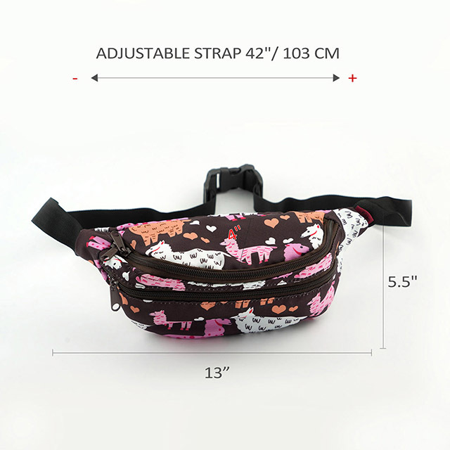 Llama Gifts Bags Fanny Pack Hip Waist Canvas Bum Belt Hip Pouch Bags Women Girls