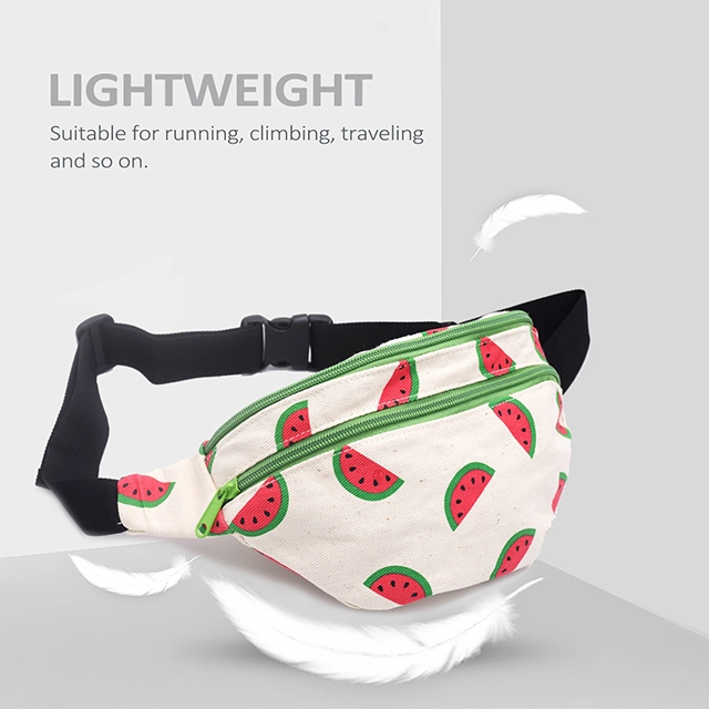 Fanny Pack Watermelon Hip Bag Waist Bag Canvas Bum Belt Hip Pouch Bags