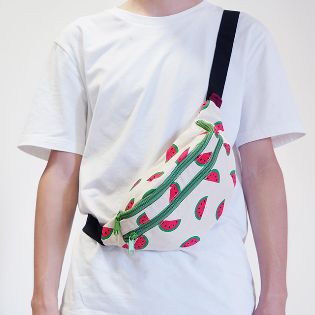 Fanny Pack Watermelon Hip Bag Waist Bag Canvas Bum Belt Hip Pouch Bags