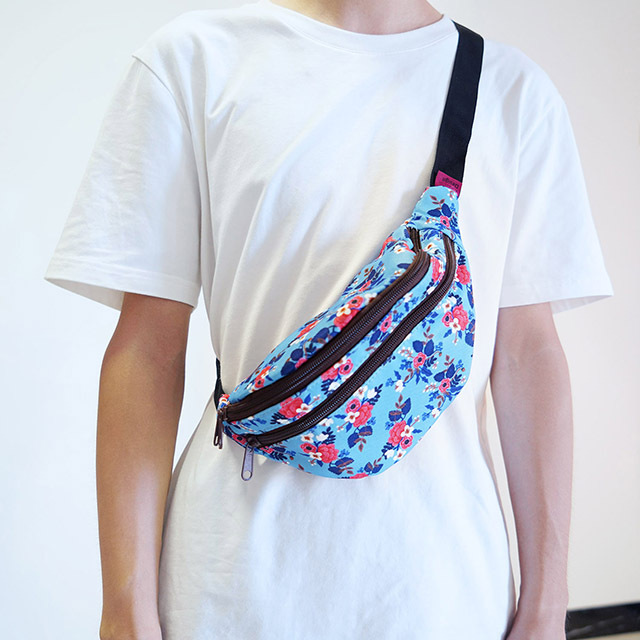 Birch Floral Gifts Bag Flower Fanny Pack Hip Waist Canvas Bum Belt Hip Pouch Bags