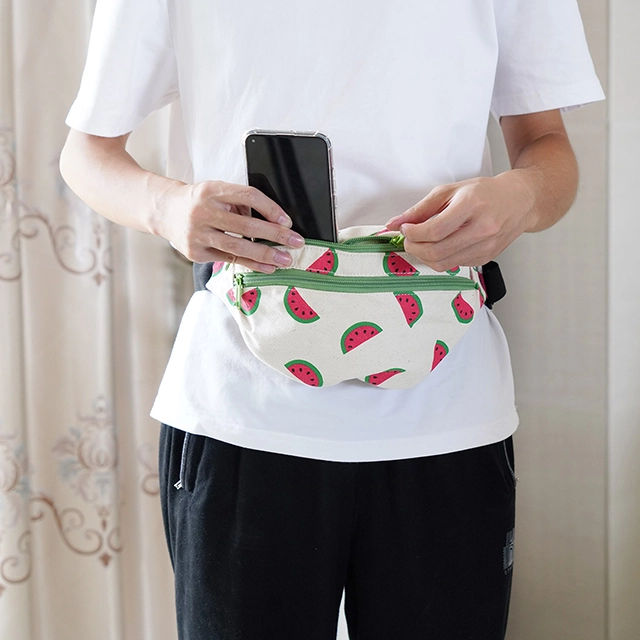 Fanny Pack Watermelon Hip Bag Waist Bag Canvas Bum Belt Hip Pouch Bags