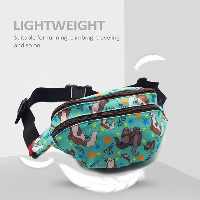 Otters Bag Gift Fanny Pack Hip Bag Waist Bag Canvas Bum Belt Hip Pouch Bags