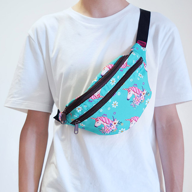 Unicorn Bag Gift Fanny Pack Hip Bag Waist Bag Canvas Bum Belt Hip Pouch Bags