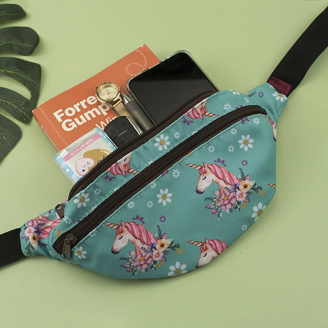 Unicorn Bag Gift Fanny Pack Hip Bag Waist Bag Canvas Bum Belt Hip Pouch Bags