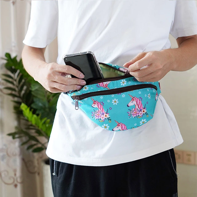 Unicorn Bag Gift Fanny Pack Hip Bag Waist Bag Canvas Bum Belt Hip Pouch Bags