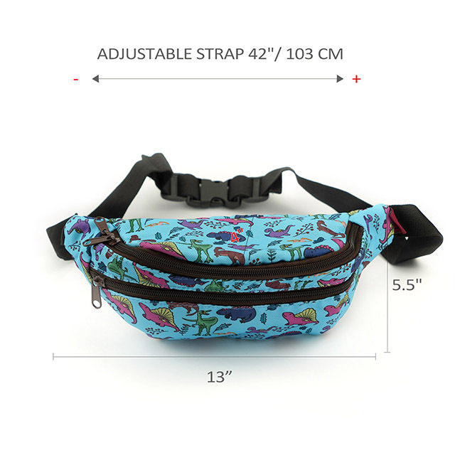 Dinosaur Bag Gift Fanny Pack Hip Bag Waist Bag Canvas Bum Belt Hip Pouch Bags