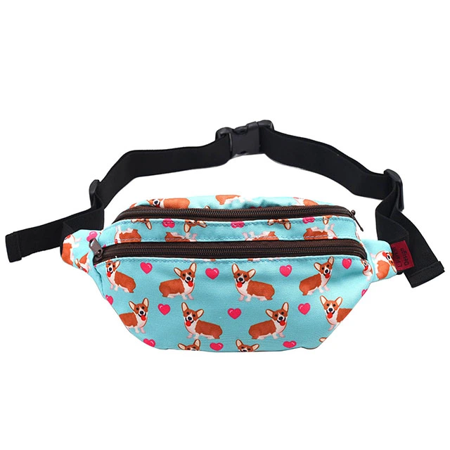 Corgi Dog Gifts Fanny Pack Hip Bag Waist Bag Canvas Bum Belt Hip Pouch Bags