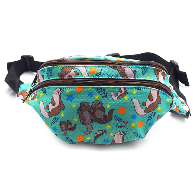 Otters Bag Gift Fanny Pack Hip Bag Waist Bag Canvas Bum Belt Hip Pouch Bags