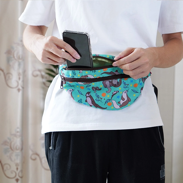 Otters Bag Gift Fanny Pack Hip Bag Waist Bag Canvas Bum Belt Hip Pouch Bags