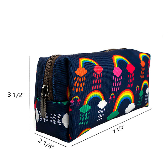LParkin Rainbow Pencil Case for Girls Pouch Teacher Gift Gadget Bag Make Up Case Cosmetic Bag Stationary School Supplies Kawaii Pencil Box