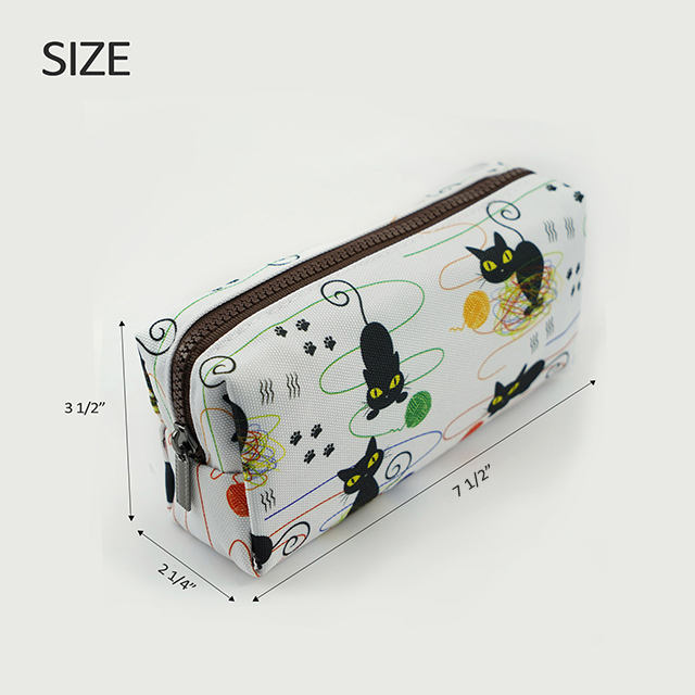 Cat Pencil Case Cats and Yarn Knitting Notion Pouch Kitten Makeup Bag Gift for Cat Lovers Pencil Pouch Small Cosmetics Bag
