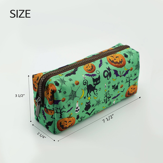 Halloween Students Canvas Pencil Case Pen Bag Pouch Stationary Case Gadget Bag Makeup for Girls Cosmetic Bag Pencil Box