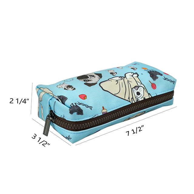 LParkin Cute Pug Dog Pencil Case for Girls Pouch Teacher Gift Gadget Bag Make Up Case Cosmetic Bag Stationary School Supplies Kawaii Pencil Box