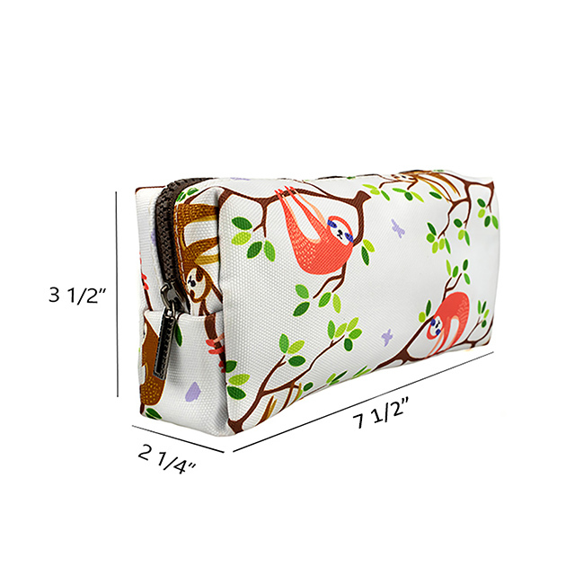 LParkin Cute Red Sloth Pencil Case for Girls Pouch Teacher Gift Gadget Bag Make Up Case Cosmetic Bag Stationary School Supplies Kawaii Pencil Box