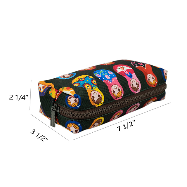 LParkin Cute Maryoshka Doll Pencil Case for Girls Pouch Teacher Gift Gadget Bag Make Up Case Cosmetic Bag Stationary School Supplies Kawaii Pencil Box