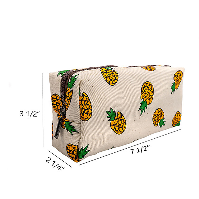 LParkin Cute Pineapple Pencil Case for Girls Pouch Teacher Gift Gadget Bag Make Up Case Cosmetic Bag Stationary School Supplies Kawaii Pencil Box