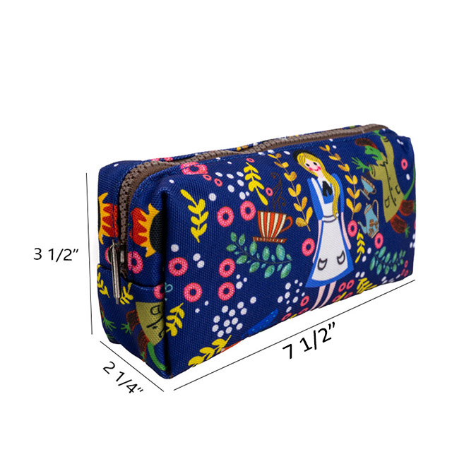 LParkin Alice in the Wonderland Pencil Case for Girls Pouch Teacher Gift Gadget Bag Make Up Case Cosmetic Bag Stationary School Supplies Kawaii Pencil