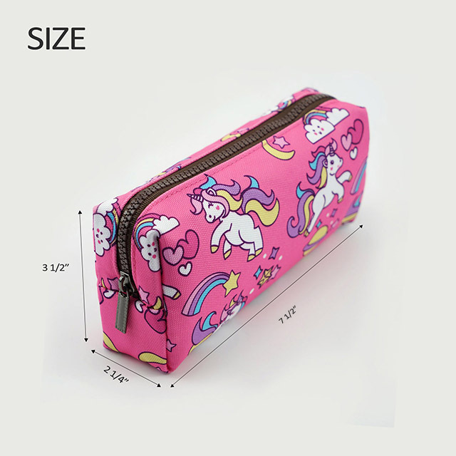 Unicorn Students Canvas Pencil Case Pen Bag Pouch Stationary Case Makeup Cosmetic Bag