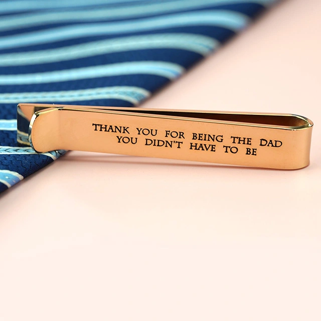 LParkin Step Father of The Bride Gifts Wedding Tie Clips Gifts for Groomsmen from The Bride Stainless Steel Tie Bars